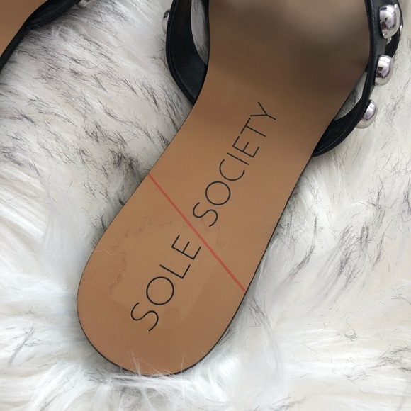 Sole Society Emmalyn Stud Thong Sandals Slides - Picture 14 of 16